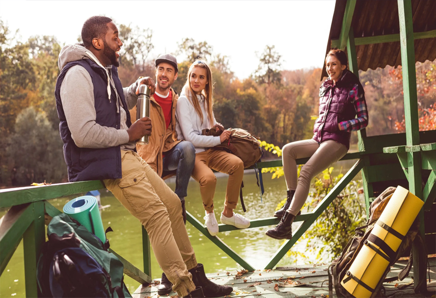 Healthcare travelers enjoying the outdoors together